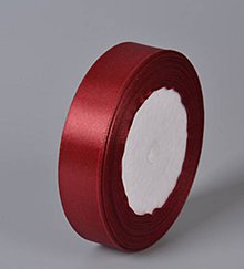 Galantéria - SS105 Saténové stuhy 6 mm / balenie , meter / (Tmavo červená/ balenie 22 metrov) - 10287475_