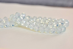 Korálky - Korálky sklenené brúsené opal 8mm, 0.70€/10ks - 10286501_