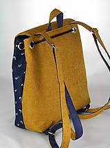 Batohy - batoh Martin modrotlačový žltý 1 - 10291180_