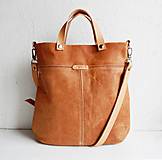 Kabelky - LAURA "Cognac" kožená kabelka - 10289483_