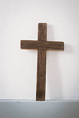 Dekorácie - Kríž zo starého dubového trámu. - 10295020_