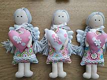Dekorácie - Mini anjeliky so srdiečkom (Farebné malé mandalky) - 10292346_