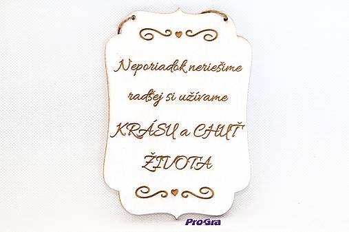Tabuľky - Krása a chuť života - biela tabuľka - 10294939_