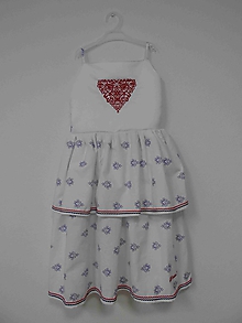 Šaty - 008 - Dievčenské modrotlačové šaty 116 - 10291973_