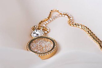 Náhrdelníky - Honey crystal náhrdelník Anabelle - 10295916_