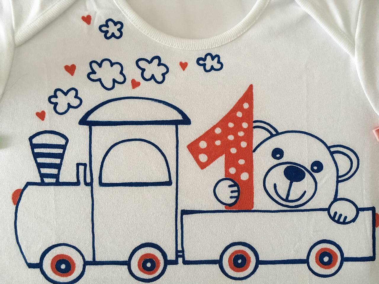 Maľované body k 1. narodeninám (S vláčikom)