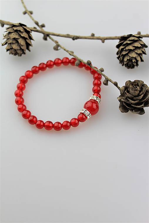 Náramky - ohnivý jadeit náramok - 10298972_