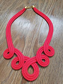 Náhrdelníky - Točený náhrdelník  (Červená) - 10297050_