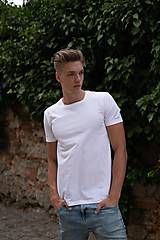 Pánske tričko z organickej bavlny krátky rukáv, okrúhly výstrih