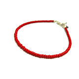 Pánske šperky - TINY for Him - tenký pánsky náramok červený, kabbalah - 10303896_