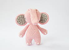 Hračky - sloník (púdrovo ružový) - 10309276_