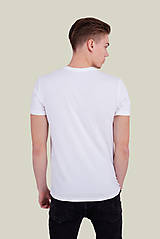 Pánske oblečenie - Pánske tričko z organickej bavlny, krátky rukáv, výstrih do V (S natural) - 10307190_