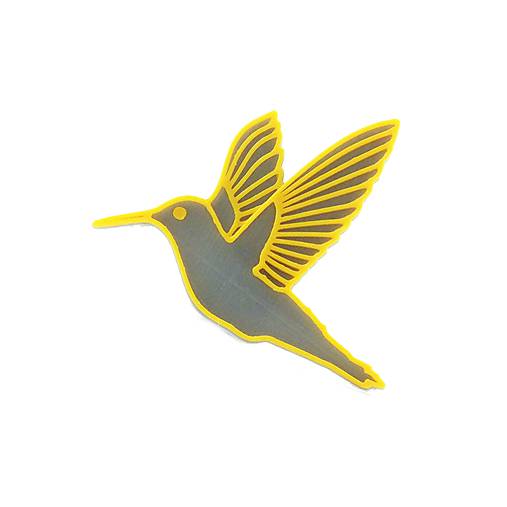 Brošne - Kolibrík silver/traffic white - 10314907_