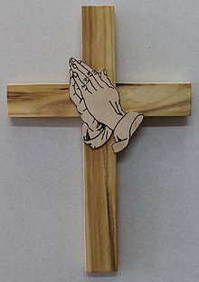 Dekorácie - Kríž "modlitba" - 10314360_