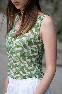 Topy, tričká, tielka - Sieťkové tričko s potlačou Green Collection - 10315341_