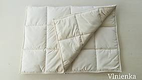 Úžitkový textil - Paplón VLNIENKA 200 x 200 cm LUXUS 100% MERINO a 100% SÝPKOVINA - 10316795_