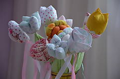 Dekorácie - Kvety mix (Tyrkysová) - 10319595_