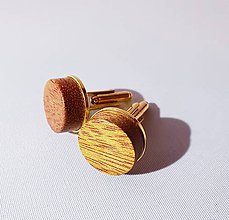 Pánske šperky - manžetové gombíky mahagón de luxe - 10317405_