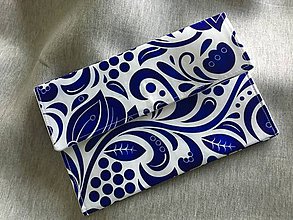Kabelky - listová kabelka Modrý ornament - 10322422_