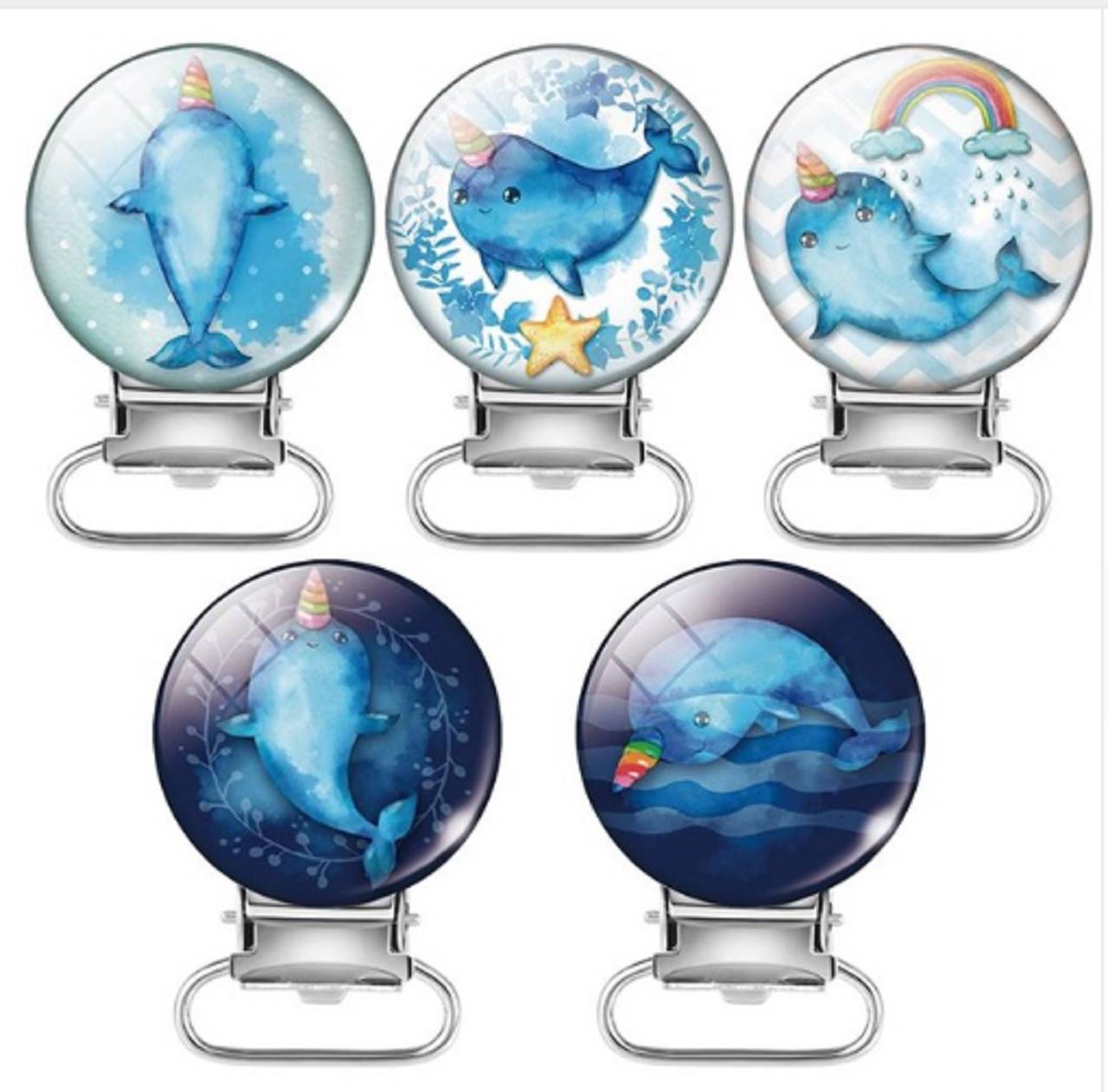 KL106 Klip kovový Delfín 2,5 x 3,7 cm