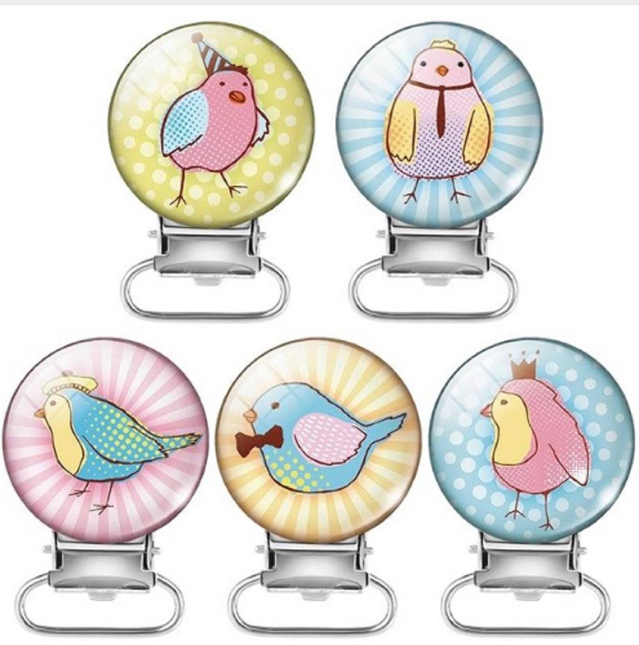 KL106 Klip kovový Vtáčik 2,5 x 3,7 cm