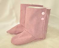 Detské topánky - VÝPREDAJ - Softshellové ružové čižmičky melírové 18-24 mesiacov - 10324331_