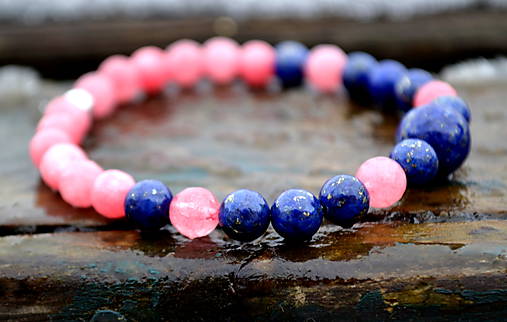 Lapis Lazuli, Jadeit, striebro náramok