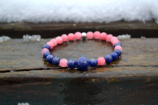 Lapis Lazuli, Jadeit, striebro náramok