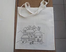 Nákupné tašky - Nákupná taška-dedinka - 10325749_