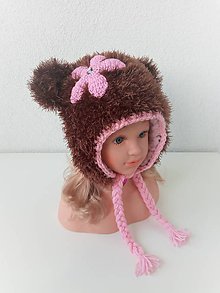 Detské čiapky - čiapočka-Hnedý medvedík - 10325336_