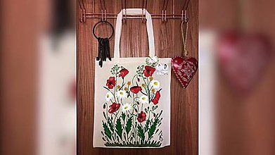 Nákupné tašky - ♥ Plátená, ručne maľovaná taška ♥ (S2) - 10327502_