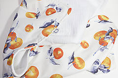 Detský textil - !Zľava! Akvarelová, detská prikrývka - MANDARÍNKY - 10331467_