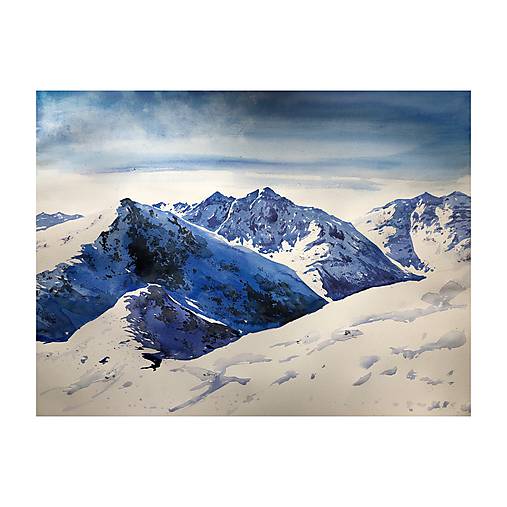 Obrazy - Sneh v horách - 10330370_