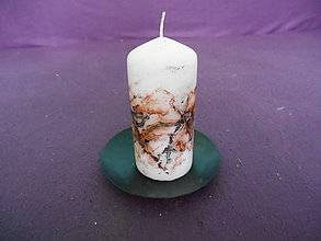 Sviečky - parafínová sviečka maľovaná farbami na vosk - valec - 10330720_