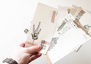 Papier - Set papierov " vintage botanical" - 10331749_