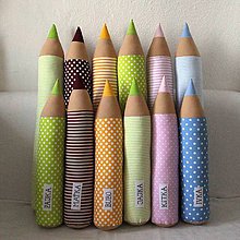 Detský textil - Farebné ceruzky s menom (70 x 10 cm) - 10331305_