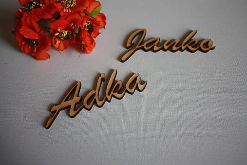 Polotovary - Drevenný výrez - Meno - 10335446_