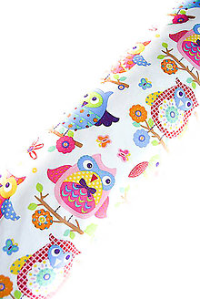 Úžitkový textil - HAJA Easy... bočný vankúš... detské motívy (pestrofarebné sovičky (francúzska látka)) - 10339512_