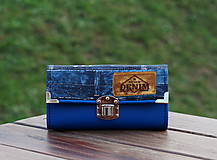 Peňaženky - Peněženka Denim modrá, 18 karet, prostorná, na fotky - 10336263_
