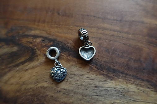 Komponenty - Srdiečko -stainless steel- prívesok - 4 - 10339381_