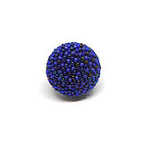 Prstene - BUTTON {M} modrý elegantný prsteň - 10336218_