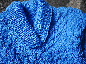 Detské oblečenie - modrý pletený pulóvrik, - 10342705_