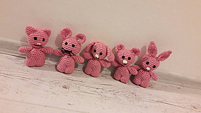 Hračky - mini drobčeky do ružova 5 x inak - 10341494_