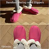 Detské topánky - Ovčie runo CAPAČKY / Barefoot Merino wool Slippers Baranček - 10345353_