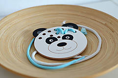 Hračky - Drevený medvedík - prevliekacia hračka (Panda) - 10347016_