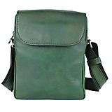 Pánske tašky - Kožená etuja ručne tamponovaná z hovädzej kože, zelená farba - 10346980_