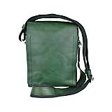 Pánske tašky - Kožená etuja ručne tamponovaná z hovädzej kože, zelená farba - 10346983_