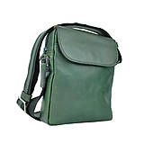 Pánske tašky - Kožená etuja ručne tamponovaná z hovädzej kože, zelená farba - 10346984_