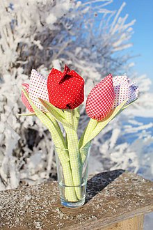 Dekorácie - Tatranské tulipány (Červená) - 10347817_