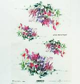 Papier - Ryžový papier na decoupage - A4 - R919 - kvety, akvarel, jar - 10348890_